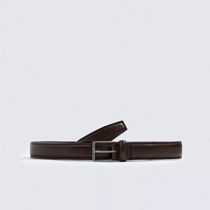 ZARA LEATHER DRESS BELT W THIN SILVER BUCKLE NWOT